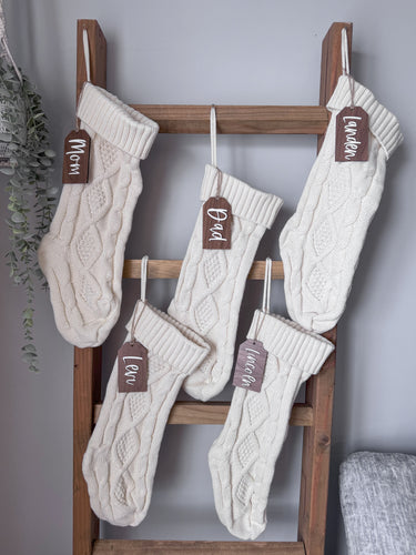 Layered Stocking Name Tag