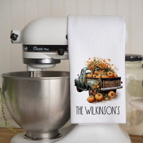 Family Name Kitchen Towel Fall