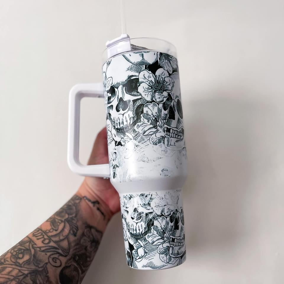 40oz Skull Tumbler