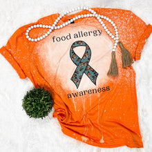 Load image into Gallery viewer, Food Allergy Awareness | Bleached T-Shirt