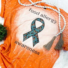 Load image into Gallery viewer, Food Allergy Awareness | Bleached T-Shirt