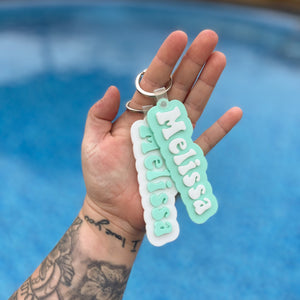 NAME Groovy Font Keychain