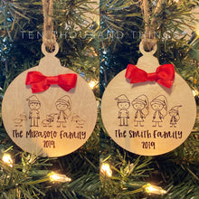 Load image into Gallery viewer, Laser engraved Family Ornament - 2022