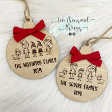 Load image into Gallery viewer, Laser engraved Family Ornament - 2022