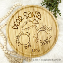 Load image into Gallery viewer, Laser Engraved Santa Tray | Milk &amp; Cookies | Christmas