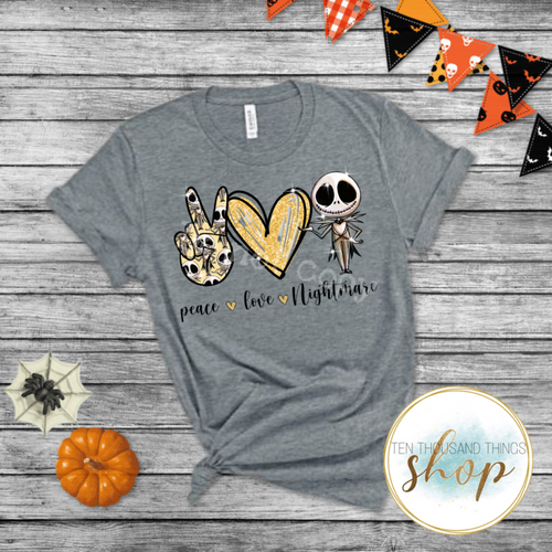 Peace Love Halloween T-Shirt