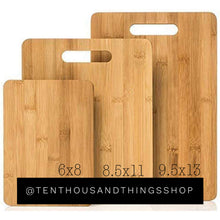 Load image into Gallery viewer, Last Name Monogram Laser Engraved Cutting Board