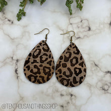 Load image into Gallery viewer, Walnut Laser Cut Earrings