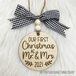 Our First | Christmas Ornaments | Laser Cut/Engraved