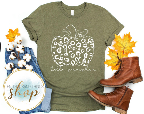 Hello Pumpkin Leopard T-Shirt