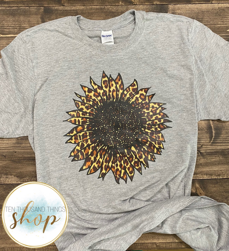 Leopard Sunflower T-Shirt