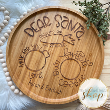 Load image into Gallery viewer, Laser Engraved Santa Tray | Milk &amp; Cookies | Christmas