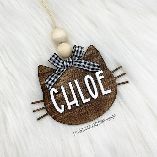 Laser Cut Tree Ornament | Christmas Ornament | Cat