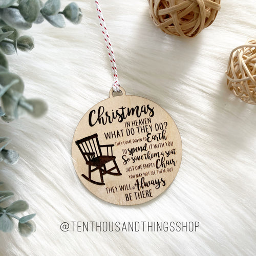 Christmas in Heaven ornament