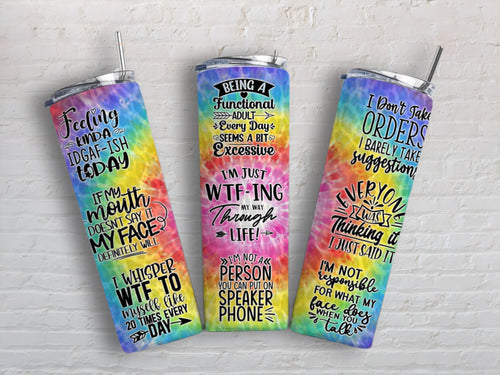 Tie Dye WTF | 20oz Stainless Steel Tumbler