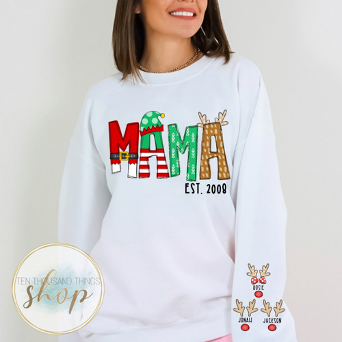 MAMA | Christmas 🤶🏼 Sweatshirt with names