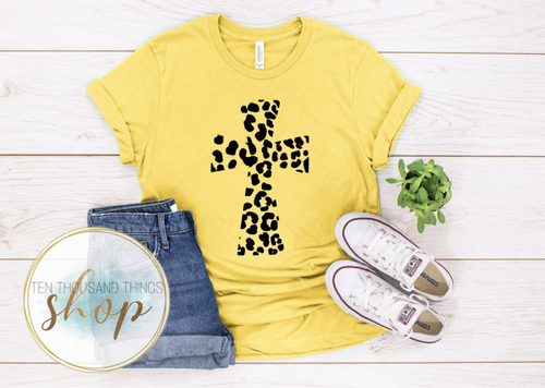 Leopard Cross T-Shirt